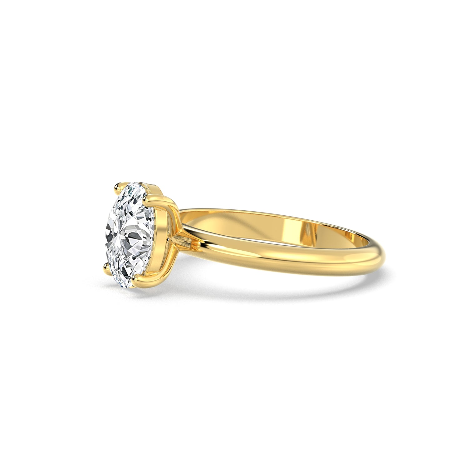 Oval Solitaire Forlovelsesring