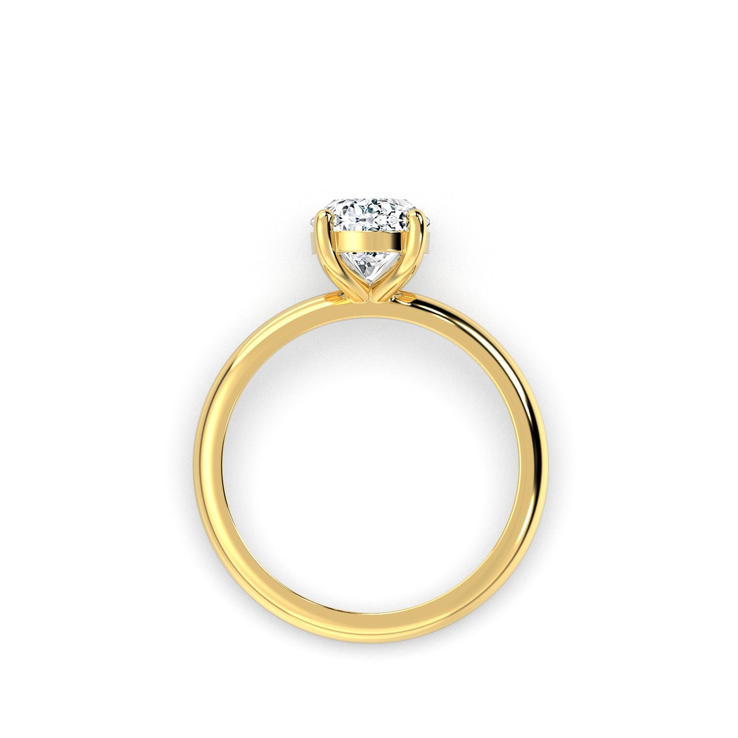 Oval Solitaire Forlovelsesring