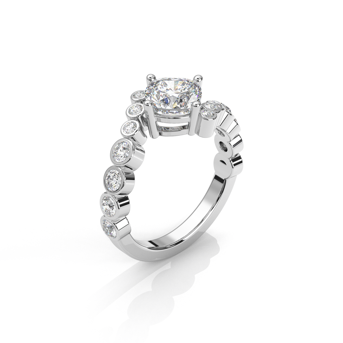 Cushion Bezel Diamantring