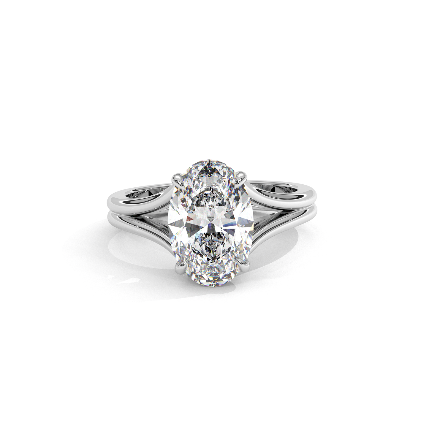 Split Oval Diamantring