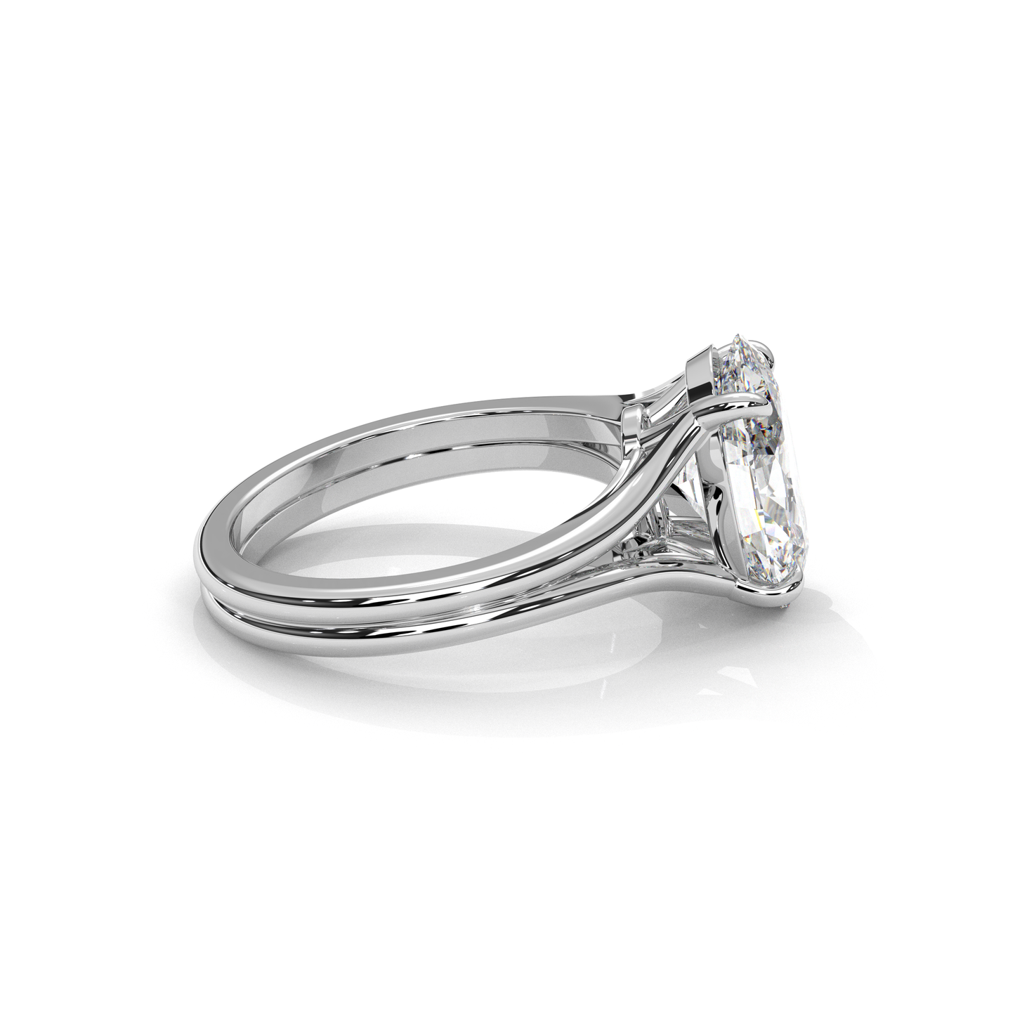 Split Oval Diamantring