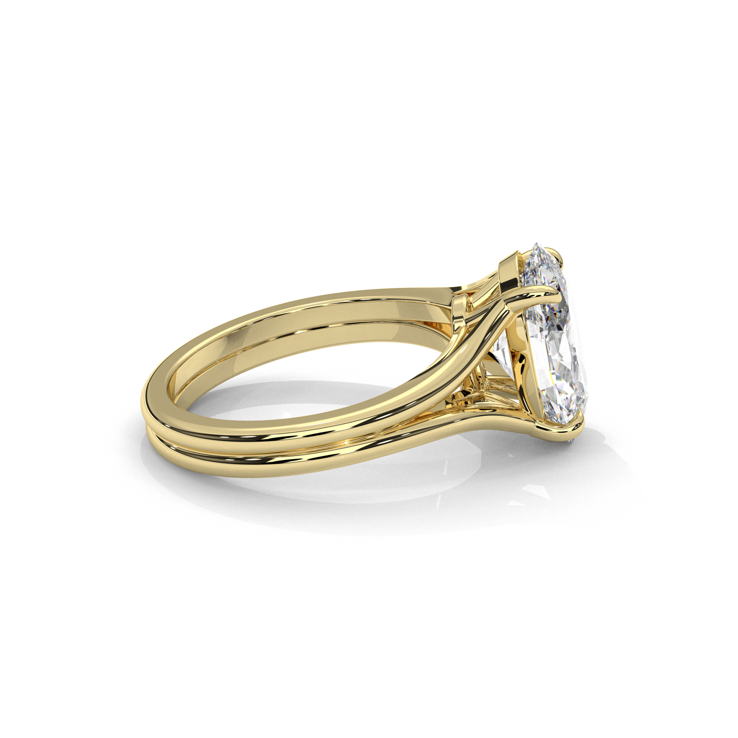 Split Oval Diamantring