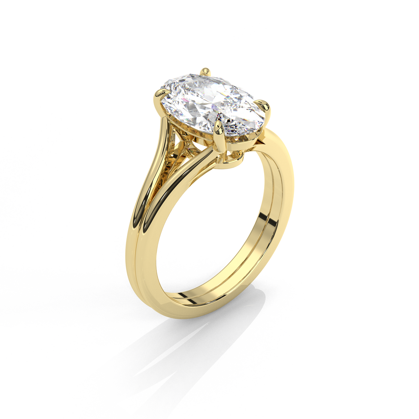 Split Oval Diamantring