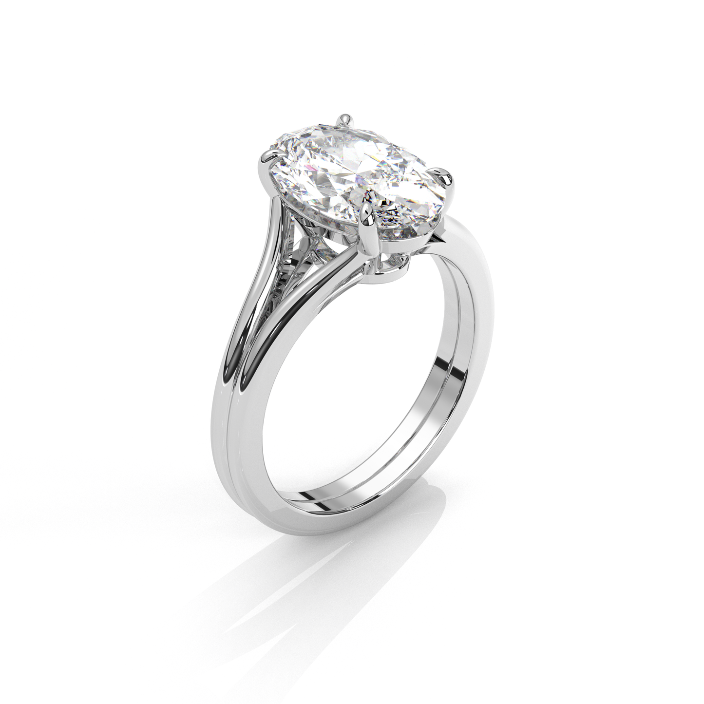 Split Oval Diamantring