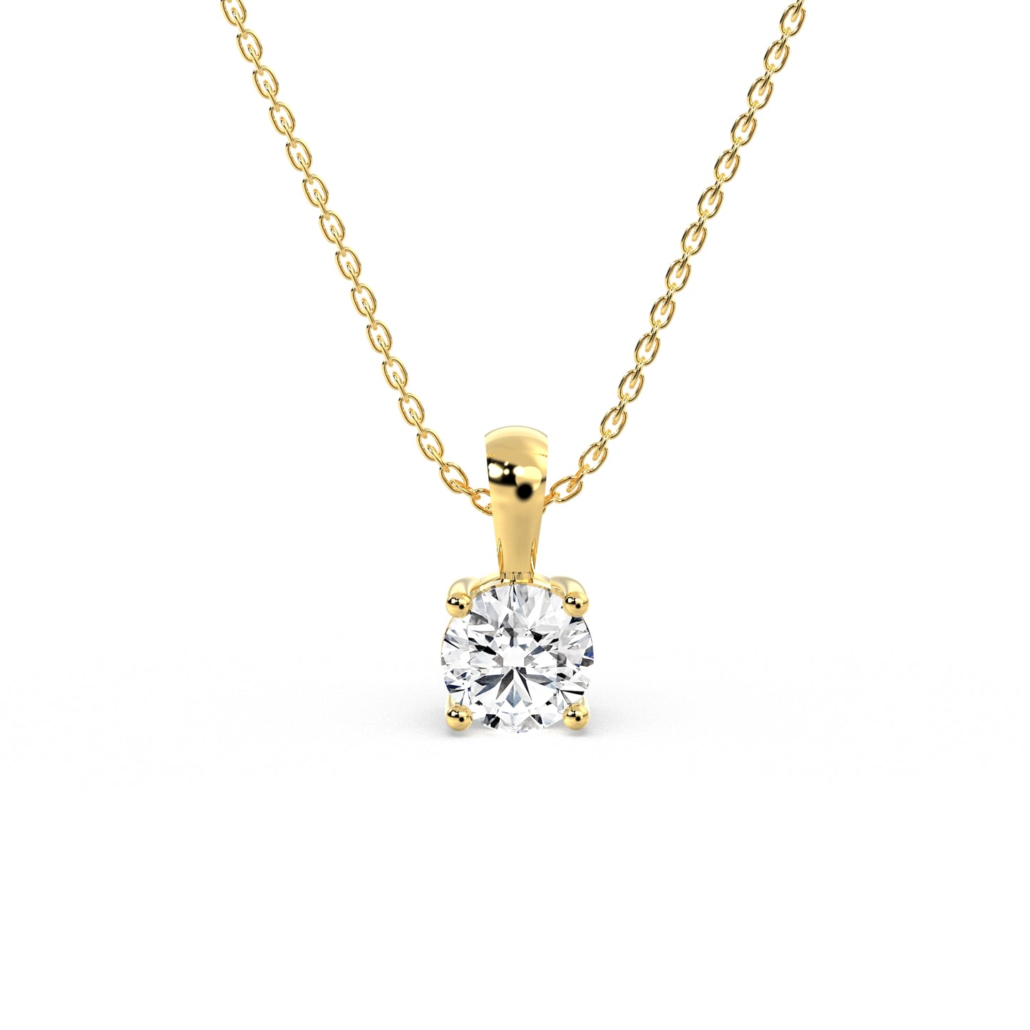 Solitaire Klassisk Diamant Halskæde