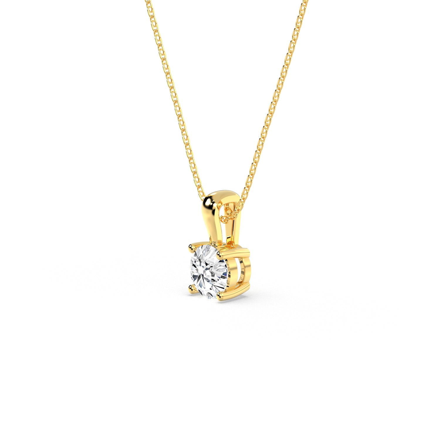 Solitaire Klassisk Diamant Halskæde
