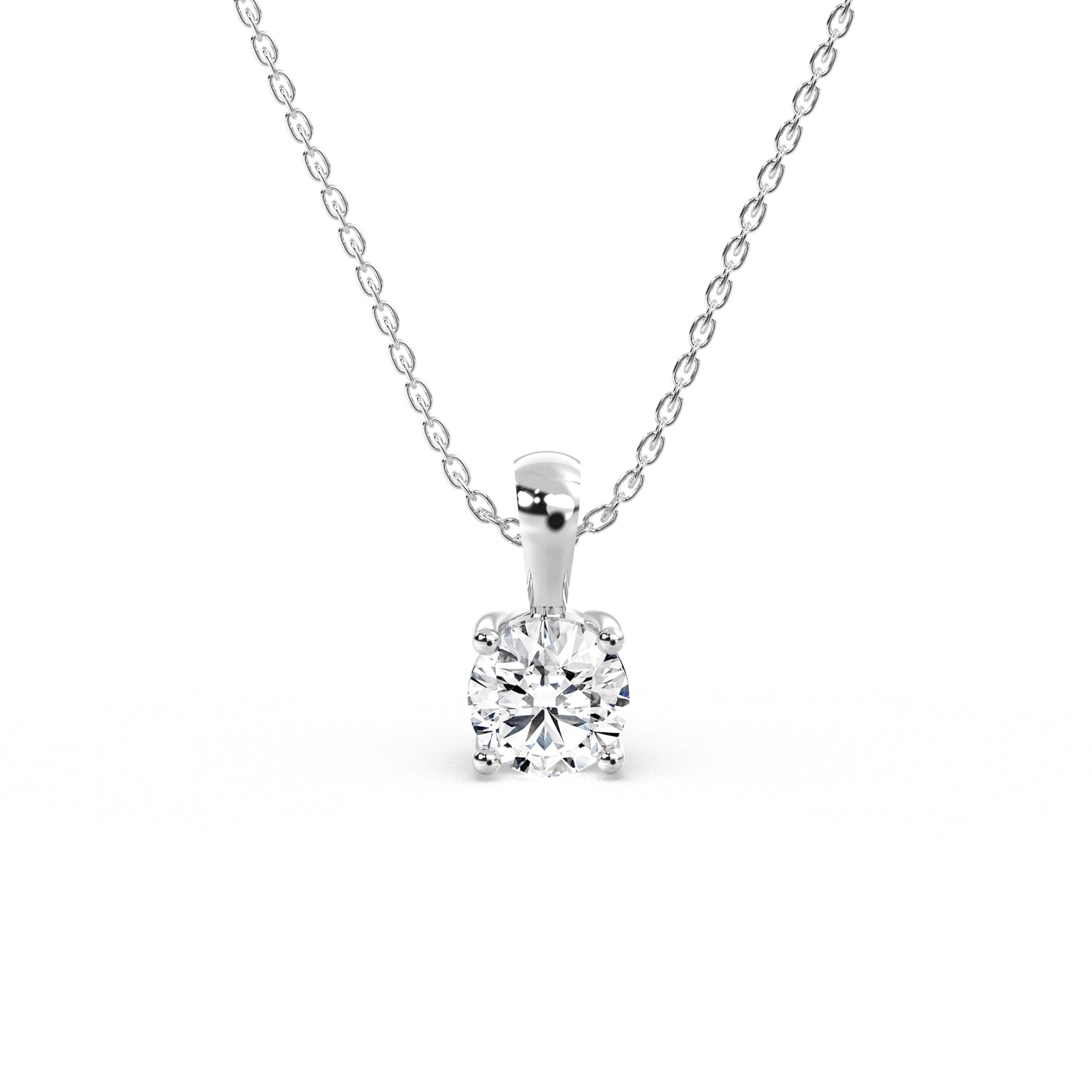 Solitaire Klassisk Diamant Halskæde