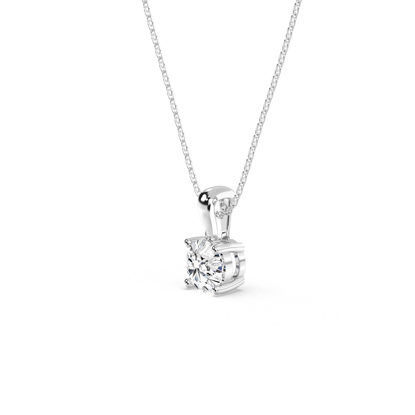 Solitaire Klassisk Diamant Halskæde