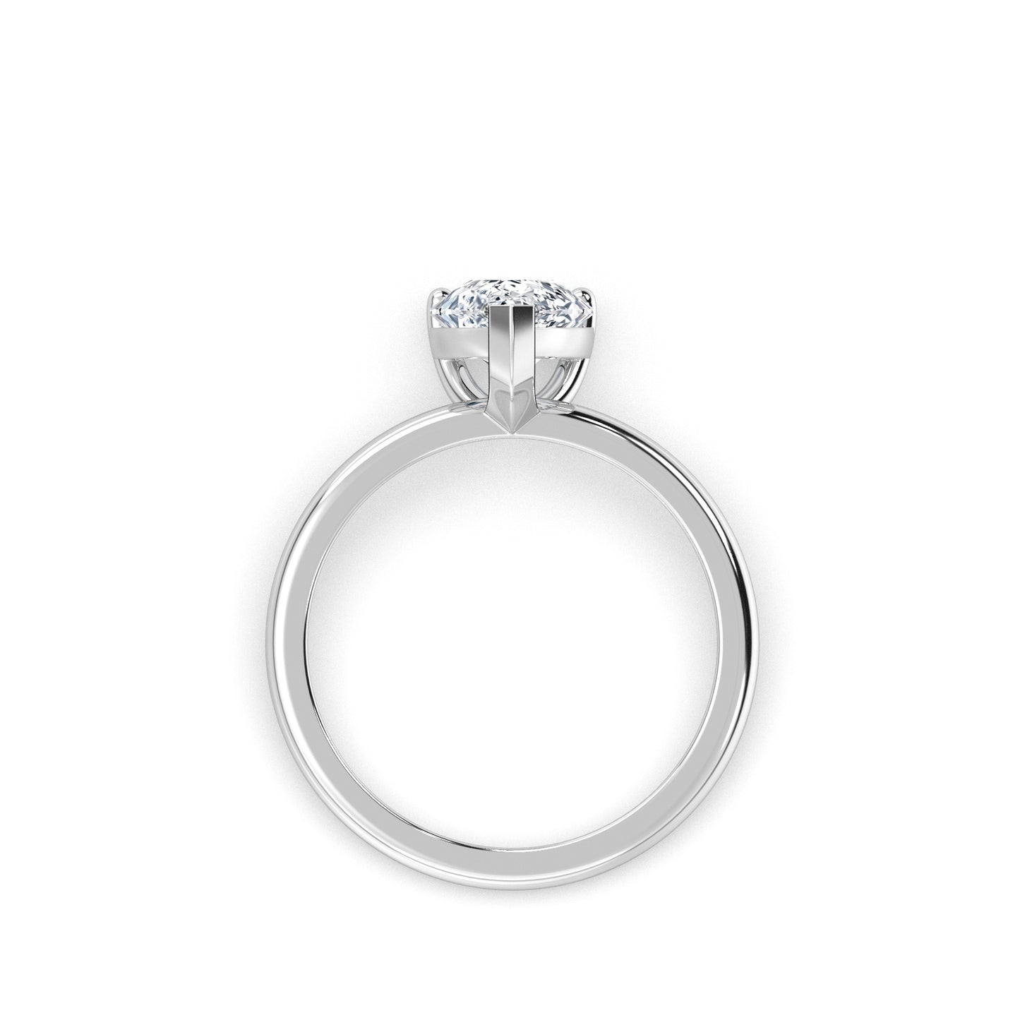 Pear Solitaire Forlovelsesring