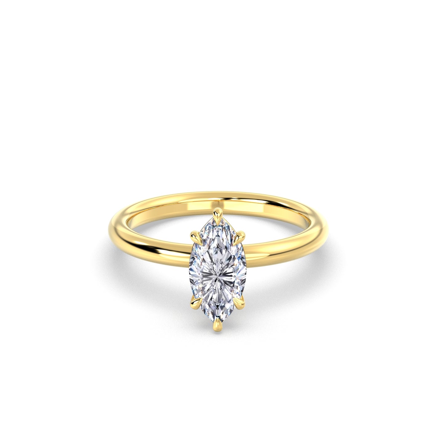 Marquise Solitaire Forlovelsesring