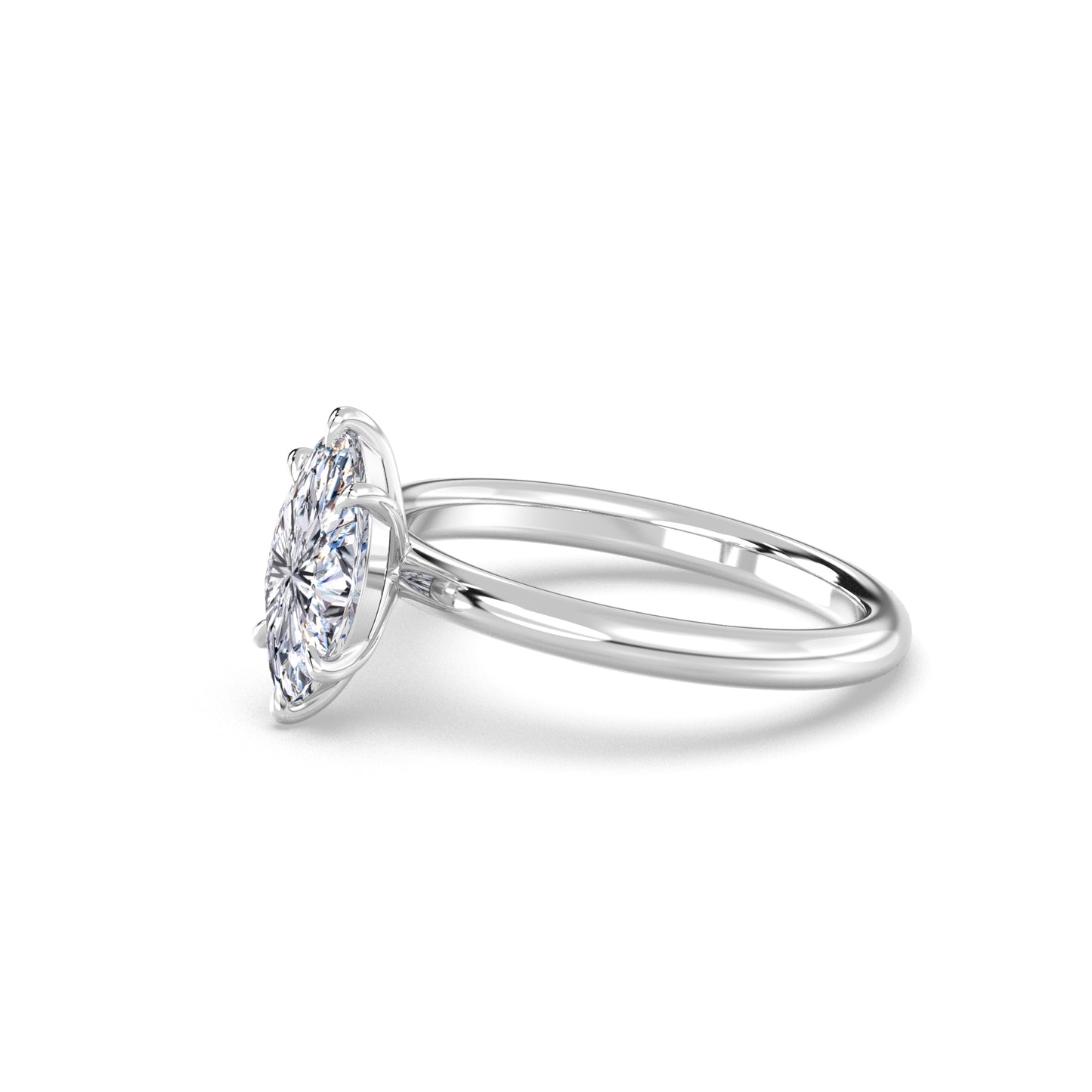 Marquise Solitaire Forlovelsesring