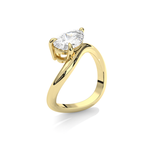Pear Flow Diamantring