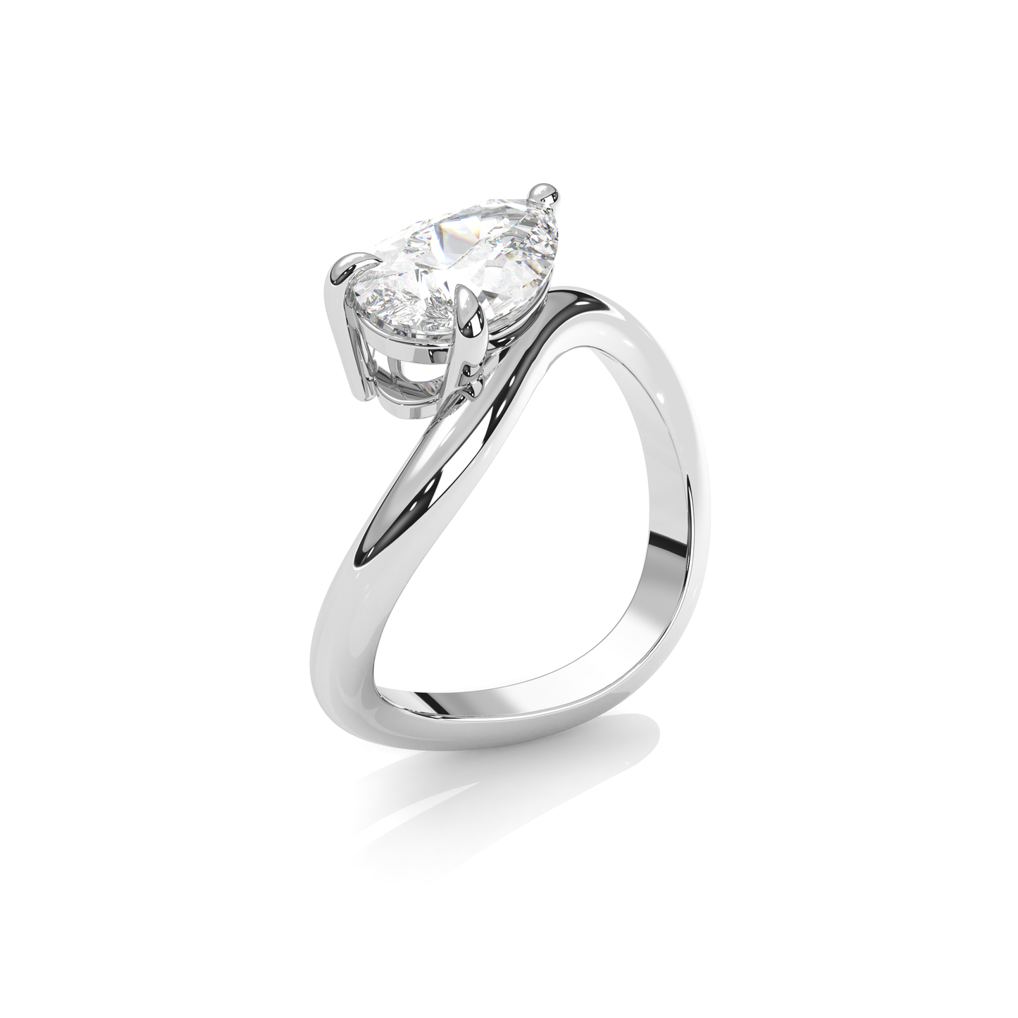 Pear Flow Diamantring