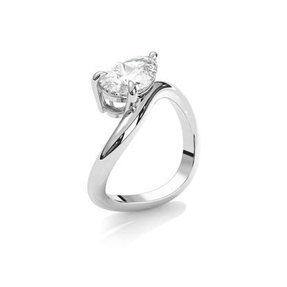Pear Flow Diamantring