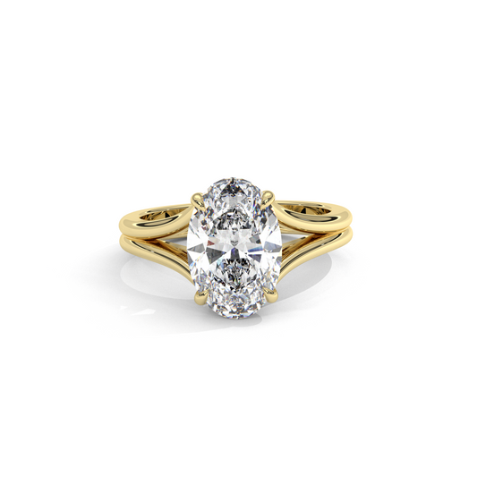 Split Oval Diamantring