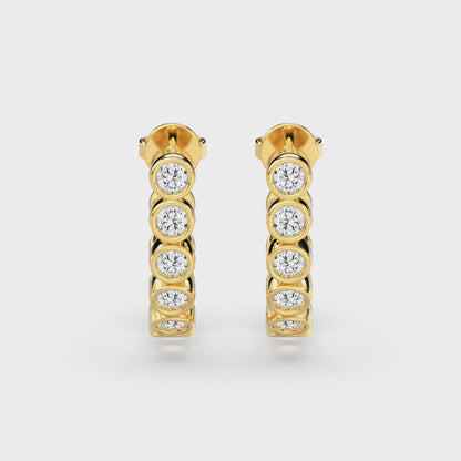 Bezel Diamantøreringe