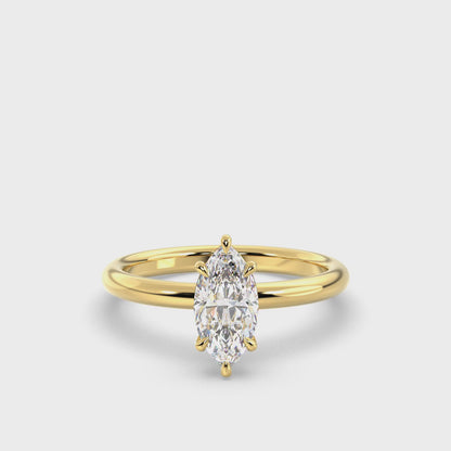 Marquise Solitaire Forlovelsesring