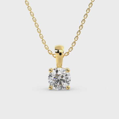 Solitaire Klassisk Diamant Halskæde