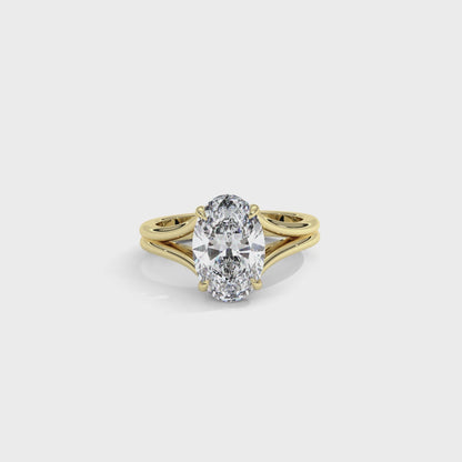 Split Oval Diamantring
