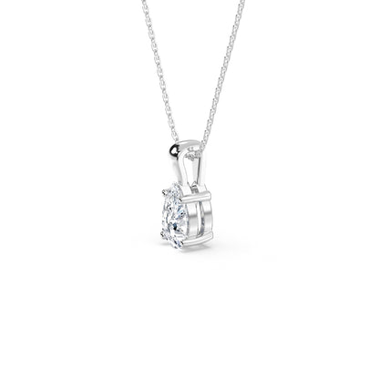 Pæreformet Diamant Halskæde