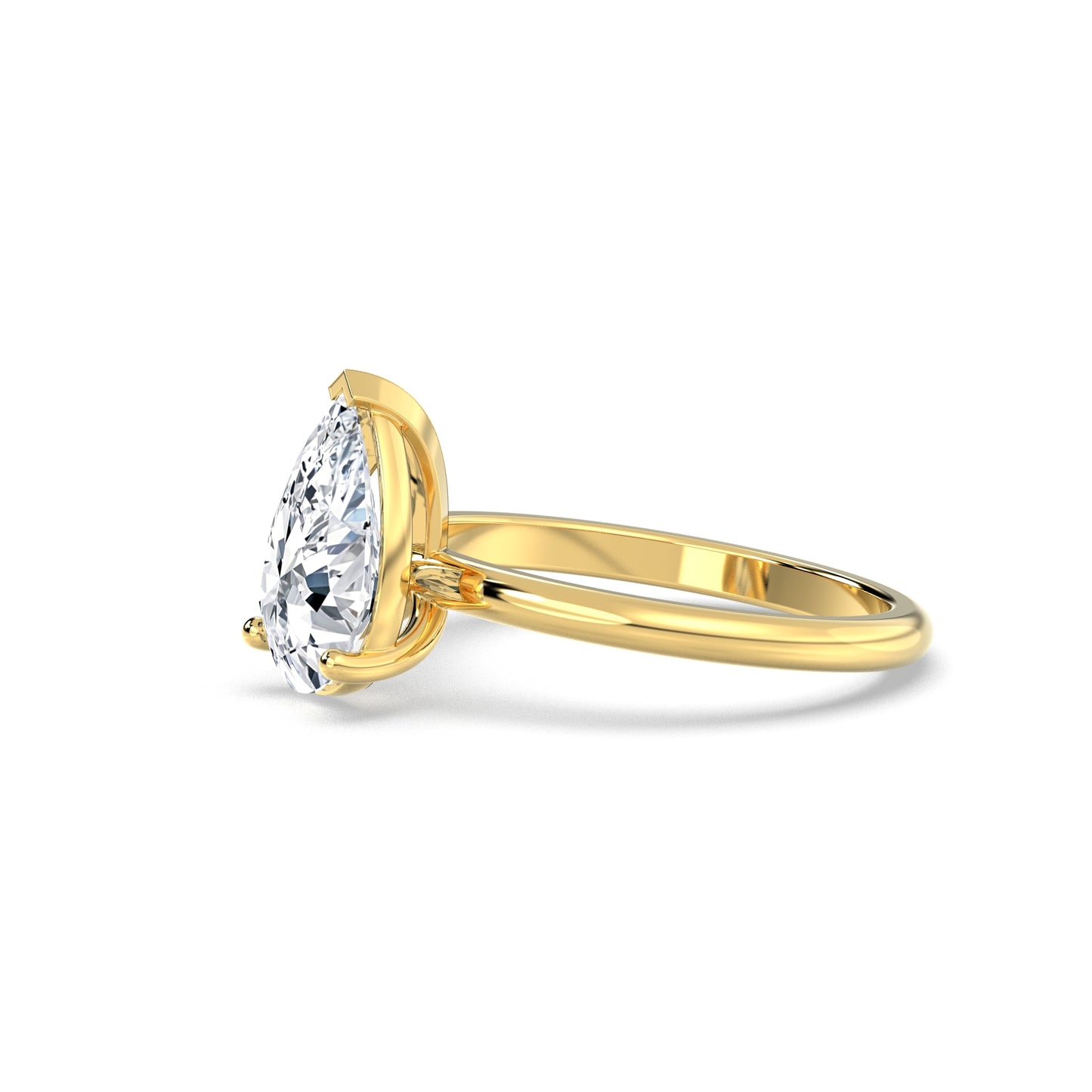 Pear Solitaire Forlovelsesring
