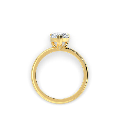 Pear Solitaire Forlovelsesring