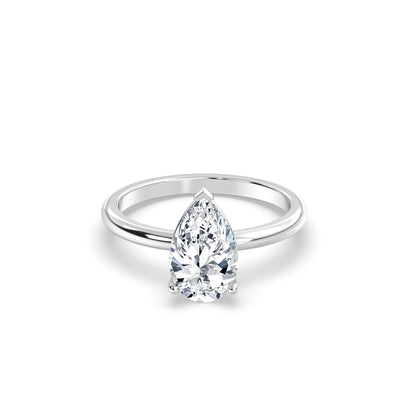 Pear Solitaire Forlovelsesring