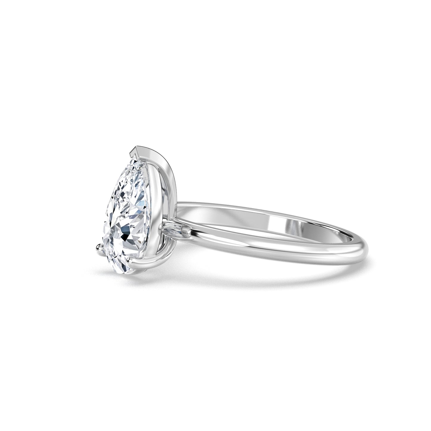 Pear Solitaire Forlovelsesring