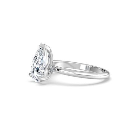 Pear Solitaire Forlovelsesring