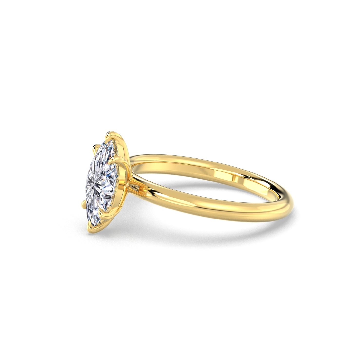 Marquise Solitaire Forlovelsesring
