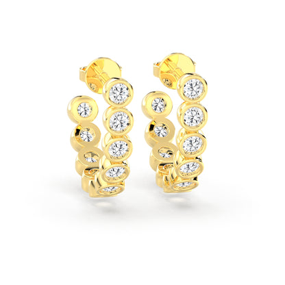 Bezel Diamantøreringe