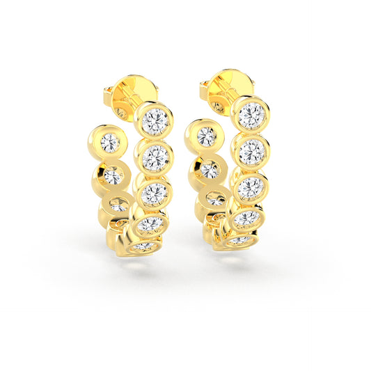Bezel Diamantøreringe