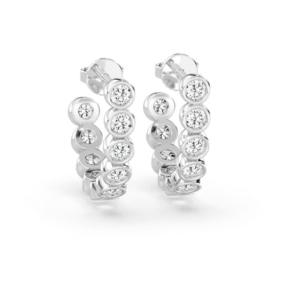 Bezel Diamantøreringe